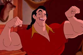 Gaston from Beauty and the Beast flexing