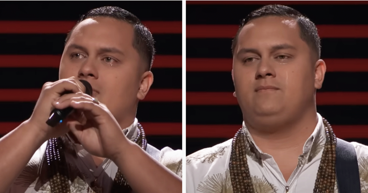 Native Hawaiian Singer Kamalei Kawa'a Cried During His Powerful "The Voice" Audition, And Someone Please Hand Me A Tissue