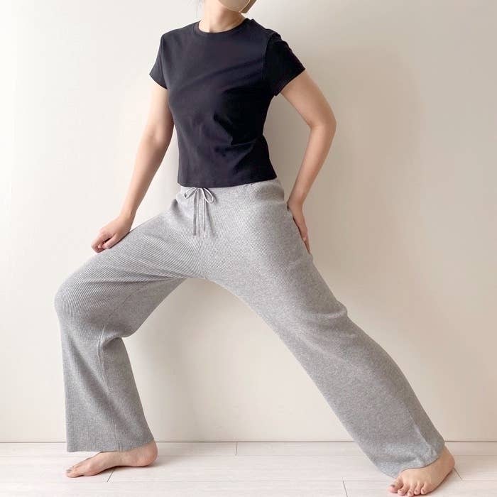 ユニクロのオススメのパンツ「ウォッシャブルニットリブパンツ(丈標準66~68cm)」