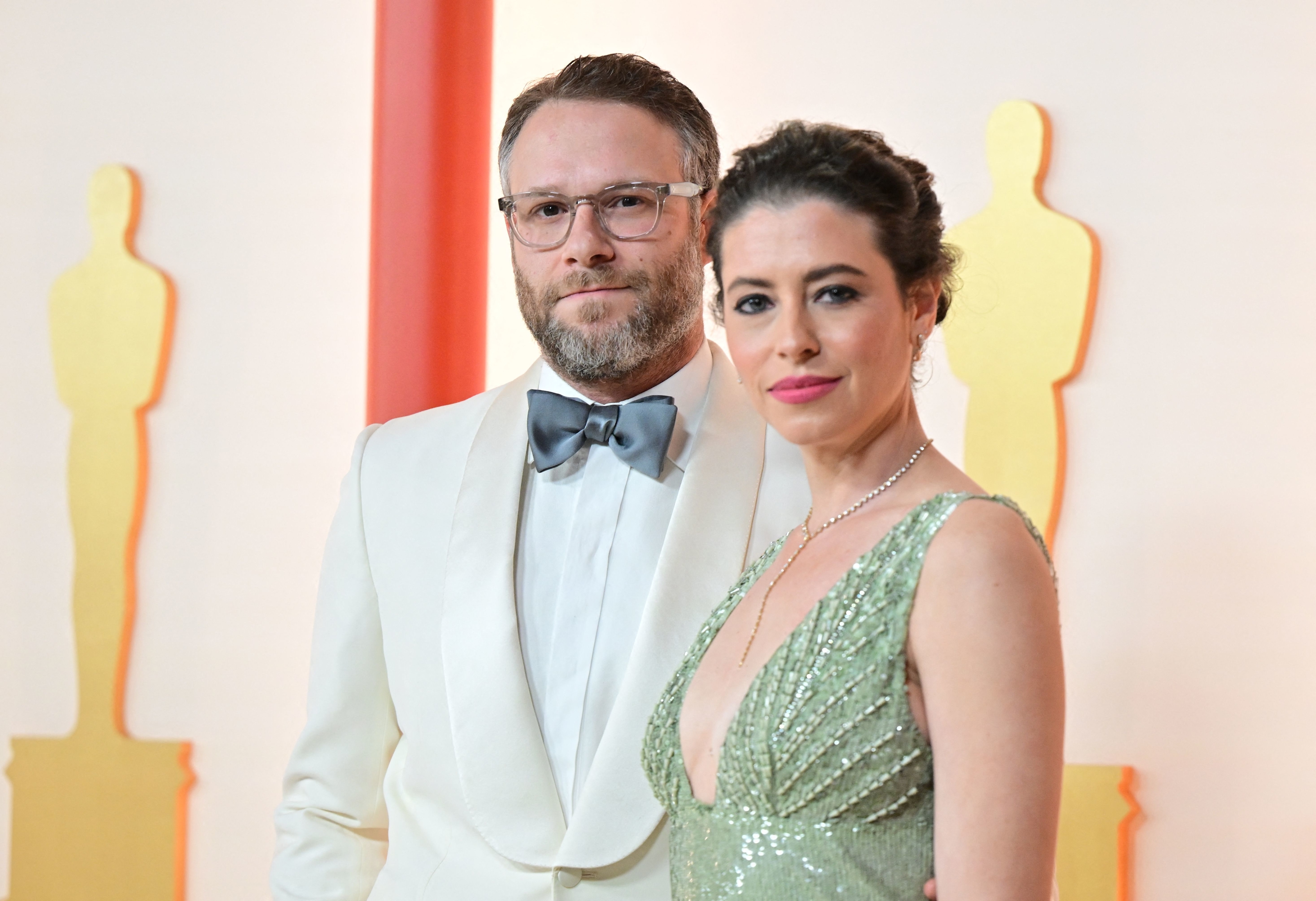 Seth and Lauren on the Oscars red carpet