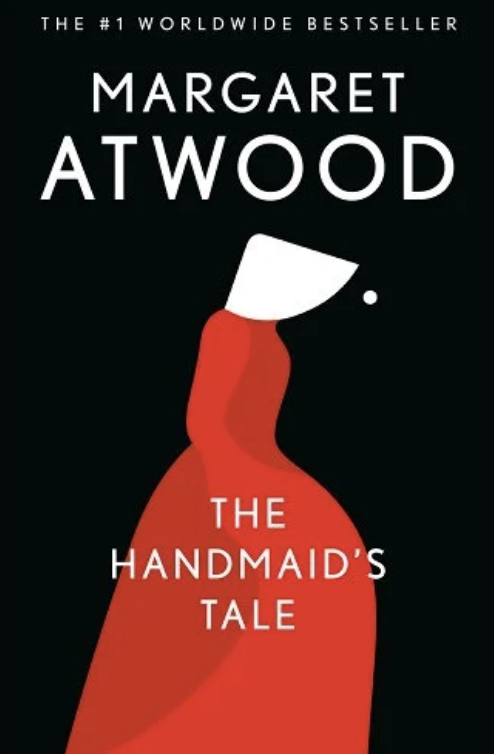 Book cover of &quot;The Handmaid&#x27;s Tale&quot; by Margaret Atwood, featuring a minimalist illustration