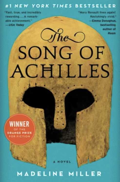 Cover of &quot;The Song of Achilles&quot; by Madeline Miller featuring a golden helmet