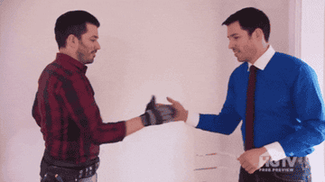 Property Brothers doing a handshake