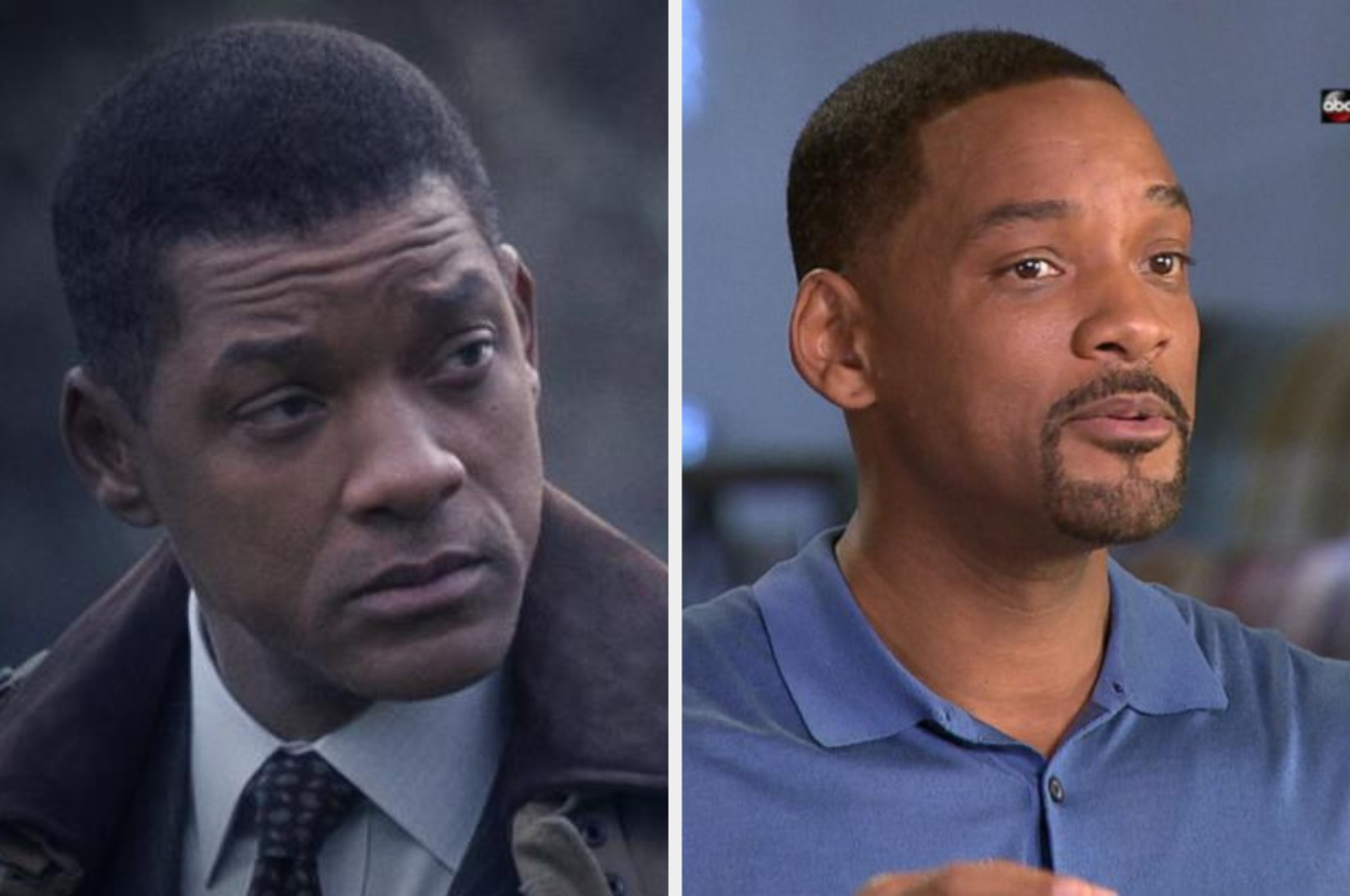 Side-by-side comparison of two characters portrayed by Will Smith