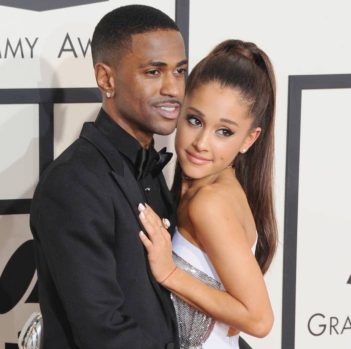 Ariana Grande and Big Sean on a red carpet together