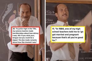Split screen of Key and Peele in a classroom scene for a comedy sketch