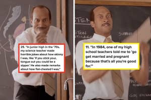 Split screen of Key and Peele in a classroom scene for a comedy sketch