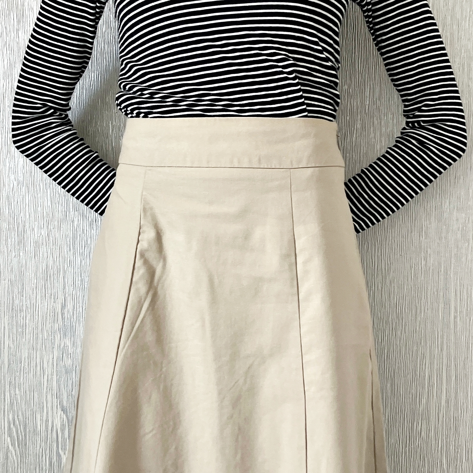 GU（ジーユー）のおすすめスカート「リネンブレンドフレアロングスカート（丈標準85.0～92.0cm）」