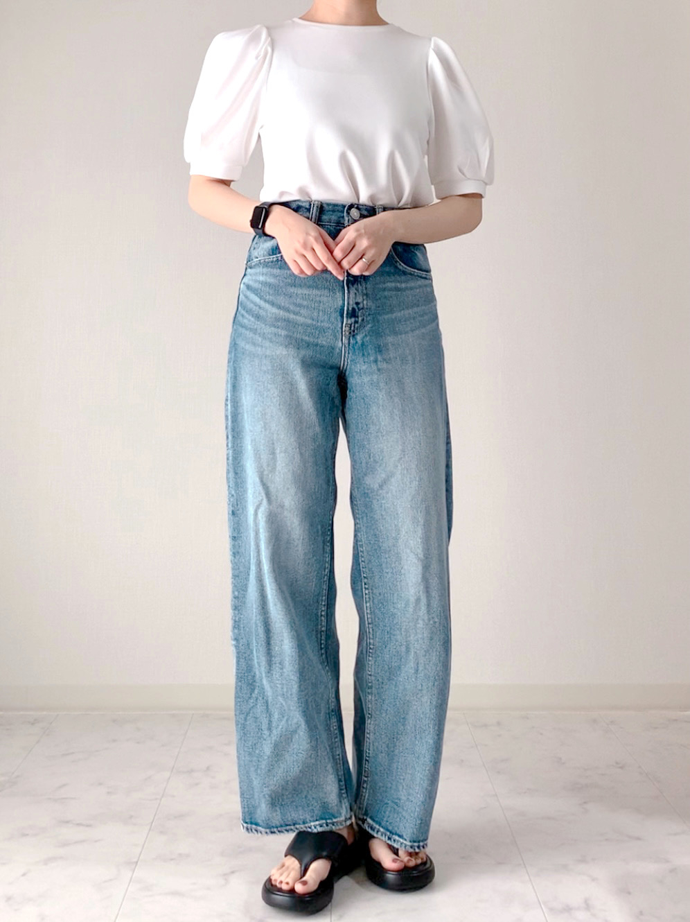 GU(ジーユー)のおすすめファッションアイテム「ボリュームスリーブT(5分袖)Z」