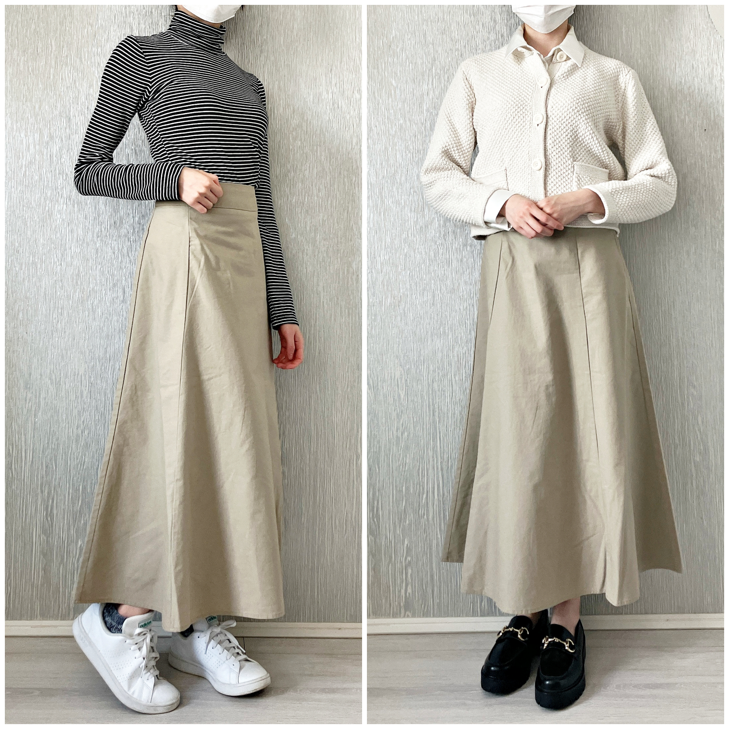 GU（ジーユー）のおすすめスカート「リネンブレンドフレアロングスカート（丈標準85.0～92.0cm）」