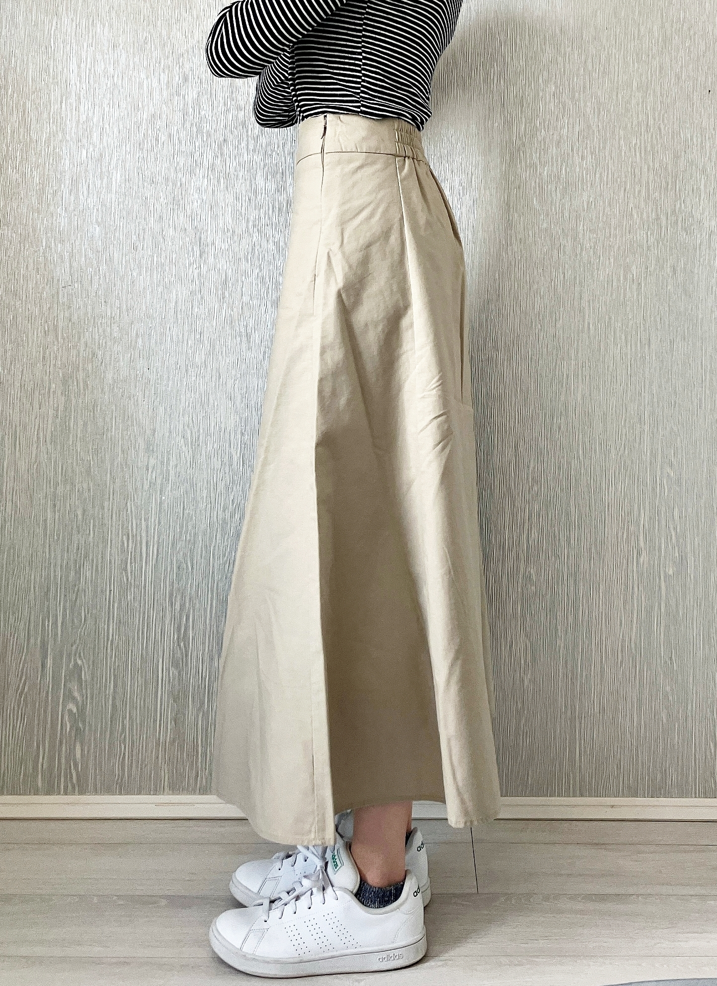 GU(ジーユー)のおすすめスカート「リネンブレンドフレアロングスカート(丈標準85.0~92.0cm)」