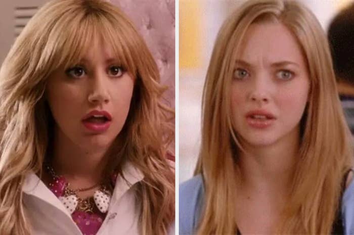 Side-by-side images of Emma Stone and Lindsay Lohan from their roles in &quot;Easy A&quot; and &quot;Mean Girls.&quot;