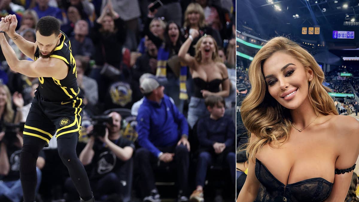 The woman attracted attention after she was seen cheering in the background of a photo of Steph Curry's golf swing celebration.