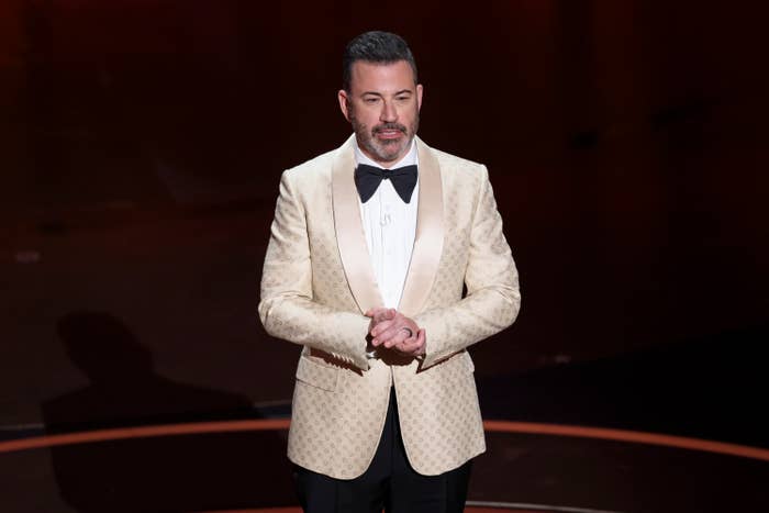 Jimmy Kimmel onstage at the Oscars