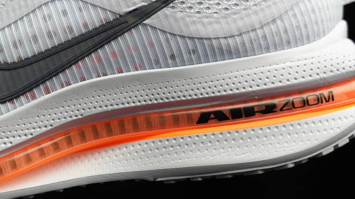Close-up of an Air Zoom sneaker focusing on cushioning technology
