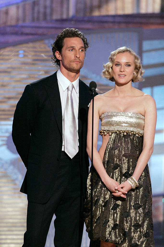 Closeup of Matthew McConaughey and Diane Kruger onstage