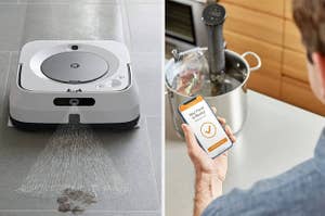 a robot mop and a sous vide cooker