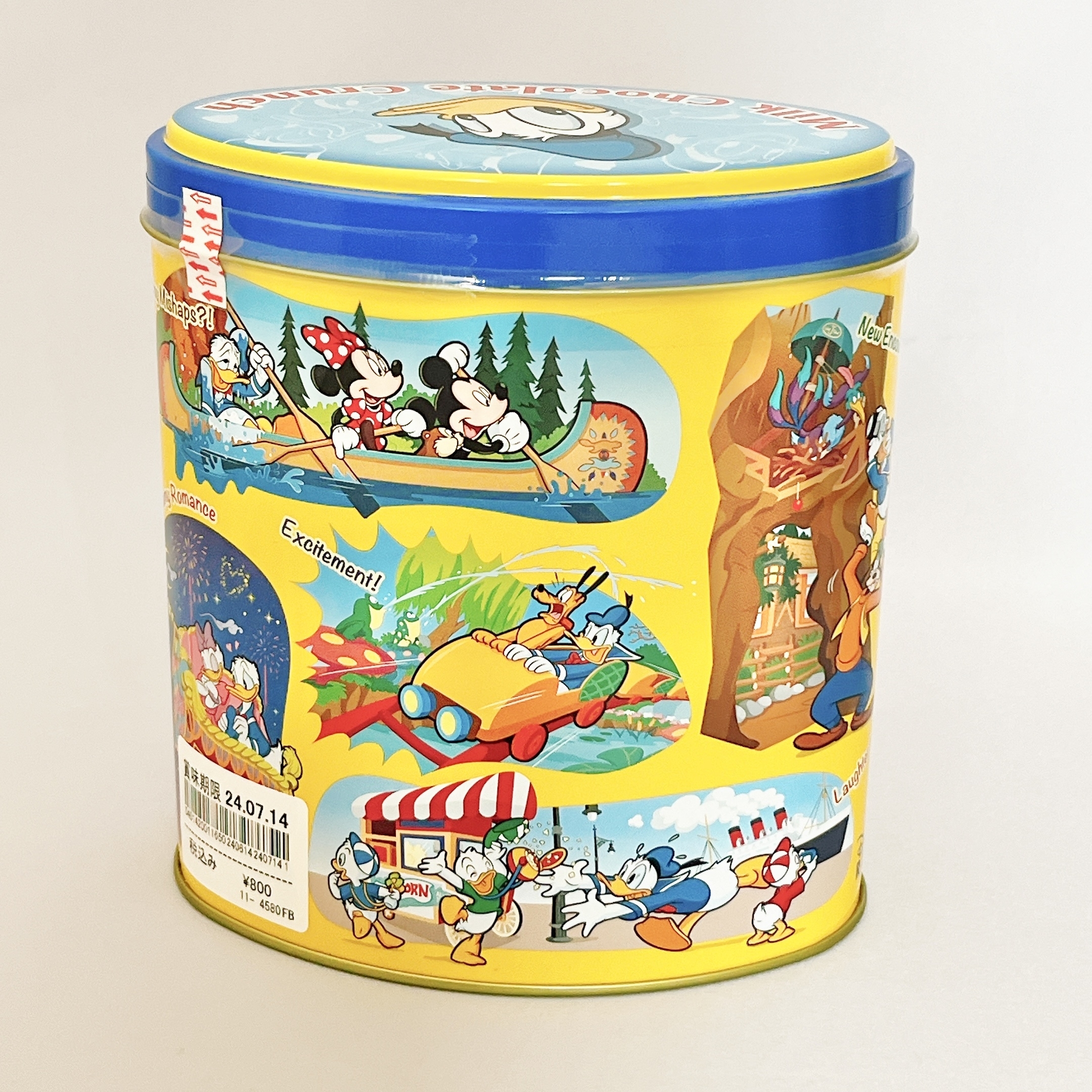 東京ディズニーランドのおすすめお土産「チョコレートクランチ 缶 ドナルド チップ＆デール」