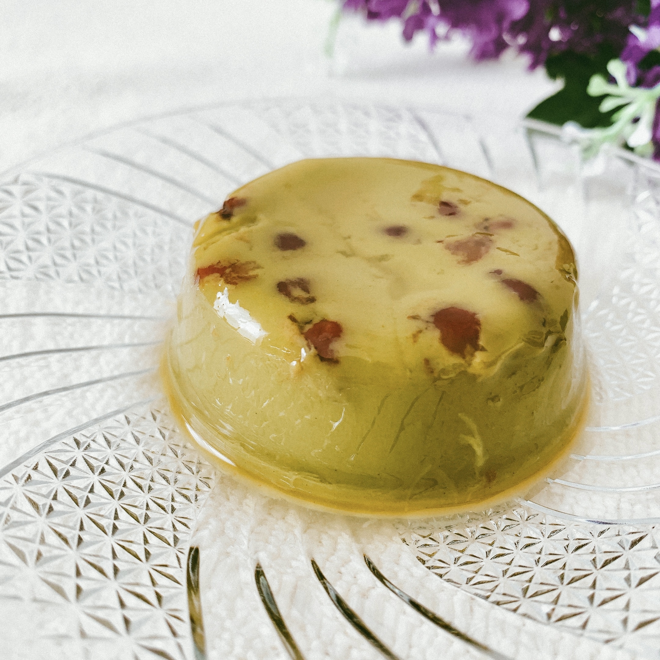 無印良品のおすすめのスイーツ「宇治抹茶と小豆のプリン」