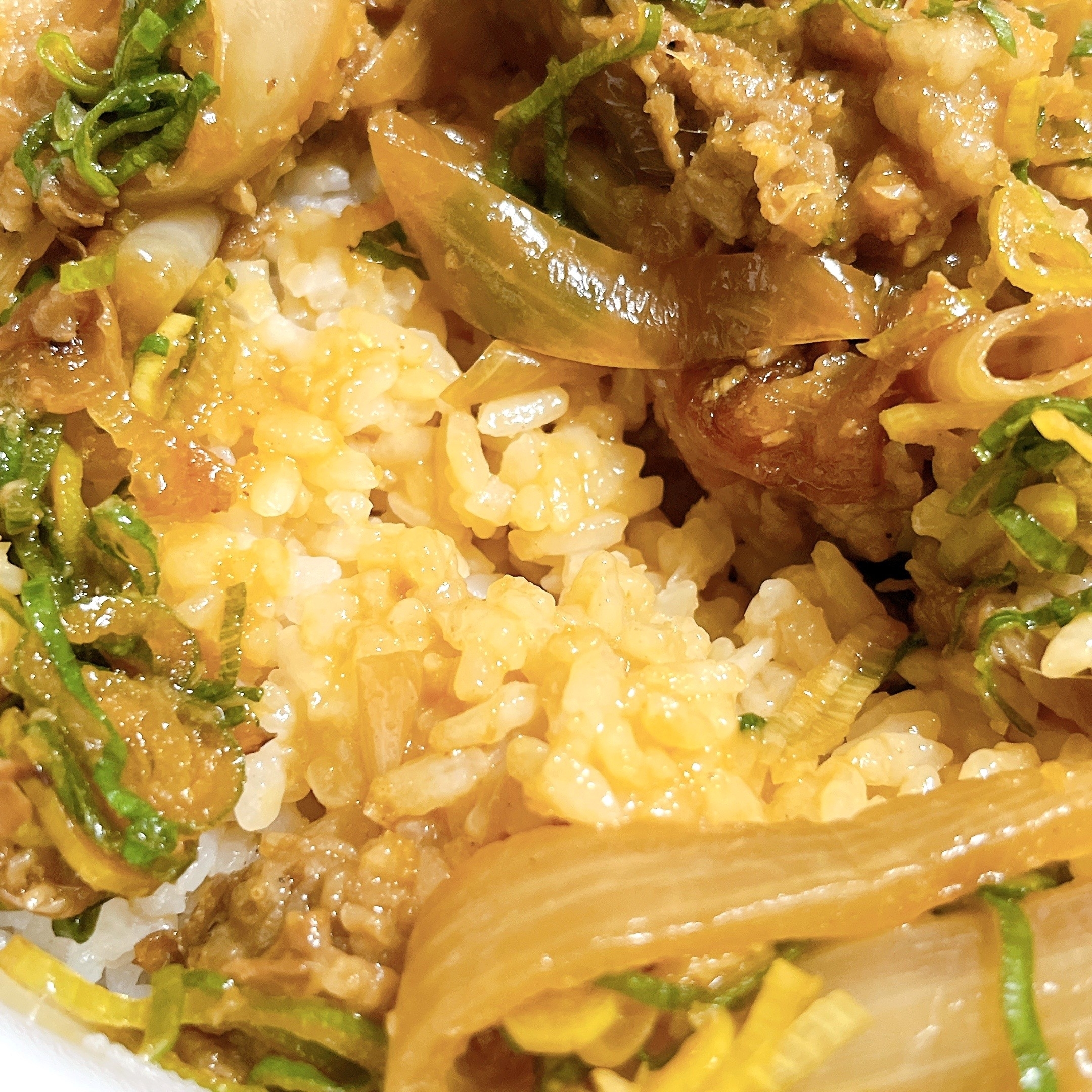 松屋のオススメのメニュー「ネギたっぷり牛肉のエスニック炒め定食」