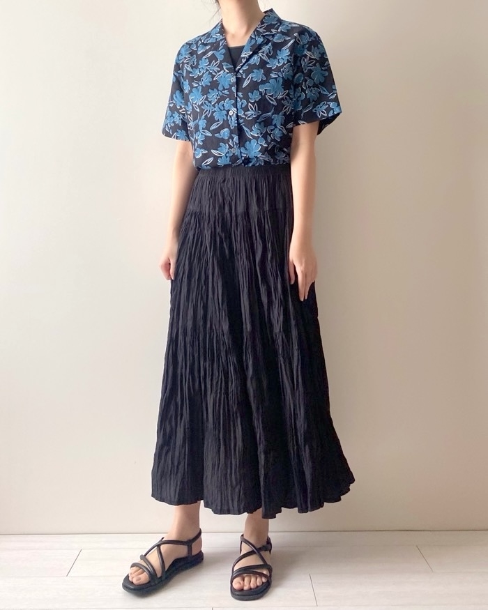 UNIQLO(ユニクロ)のおすすめトップス「リネンブレンドプリントオープンカラーシャツ(半袖)」