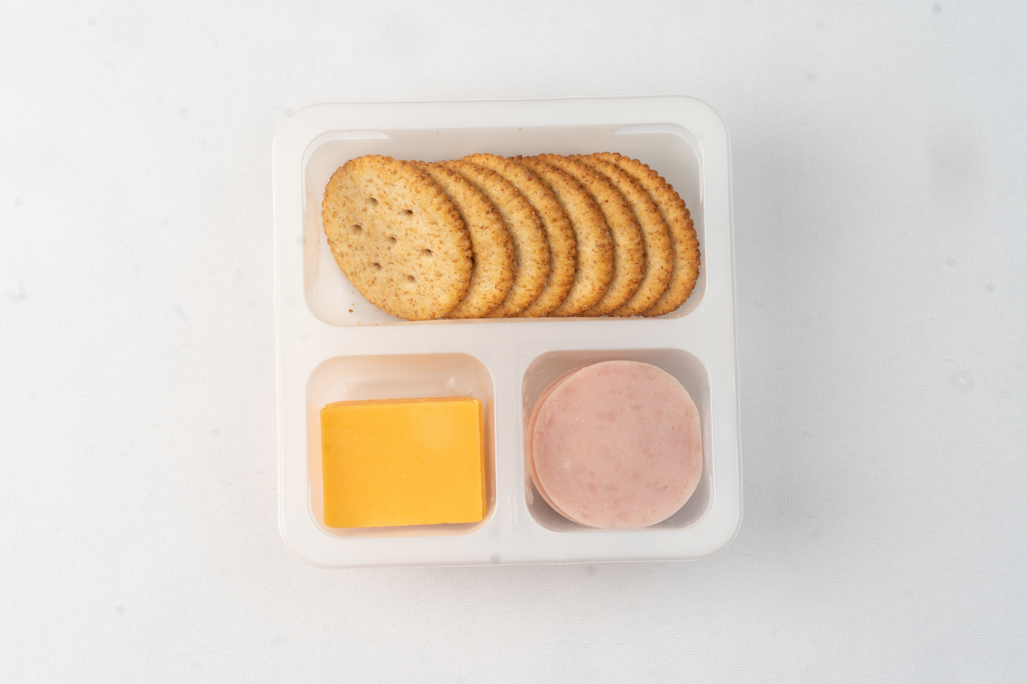 Closeup of a Lunchables meal