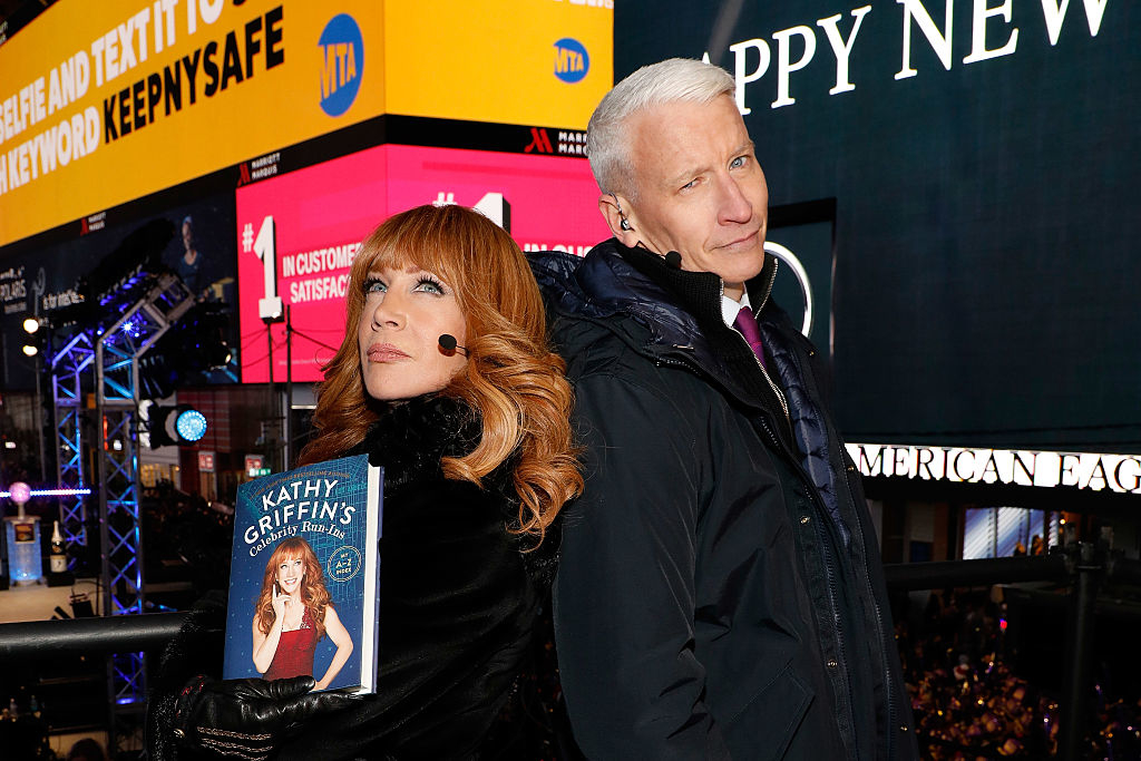 Kathy Griffin and Anderson Cooper hosting New Year&#x27;s Eve, Griffin holds her book