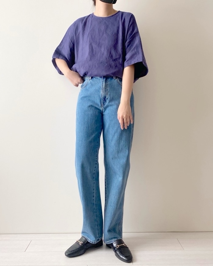 無印良品のおすすめトップス「婦人 ヘンプ レーヨン 半袖ブラウス」