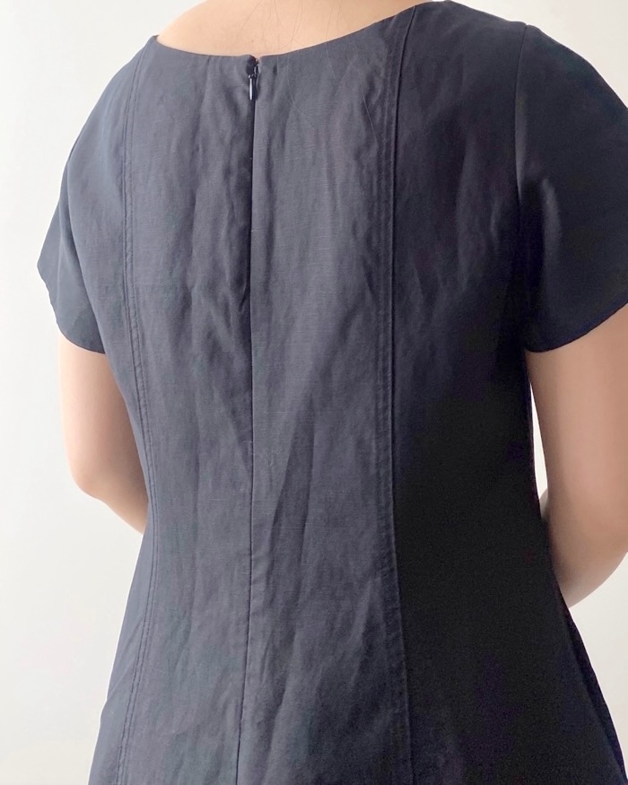 UNIQLO(ユニクロ)のおすすめワンピース「リネンブレンドスクエアネックワンピース(半袖・丈標準110~121.5cm)」