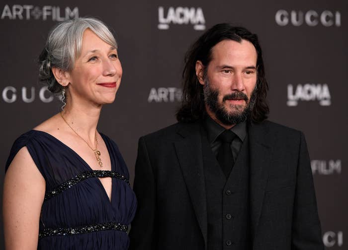 Closeup of Alexandra Grant and Keanu Reeves