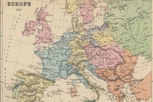 Historical map of Europe in 1812 showing territorial boundaries and countries