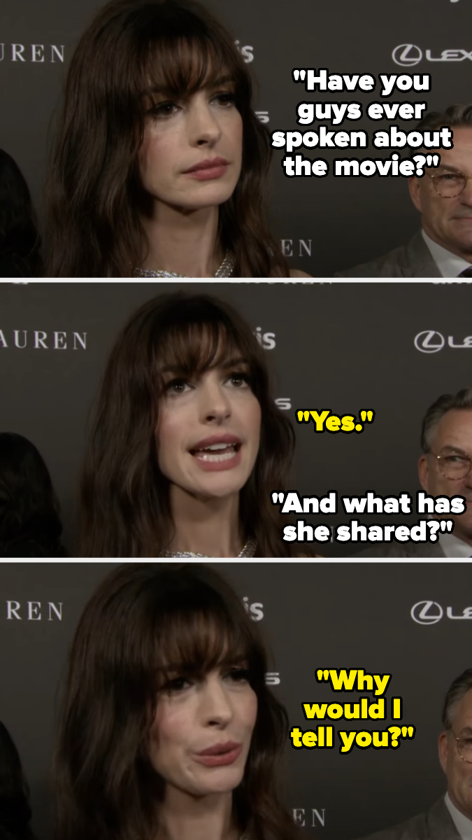 hathaway declines to say what anna wintour thinks of the devil wears prada