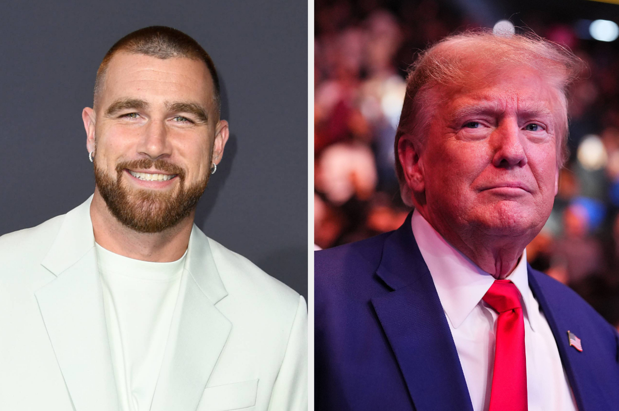 People Are Questioning Travis Kelce After He "Liked" Instagram Photos
With Donald Trump At A Sporting Event