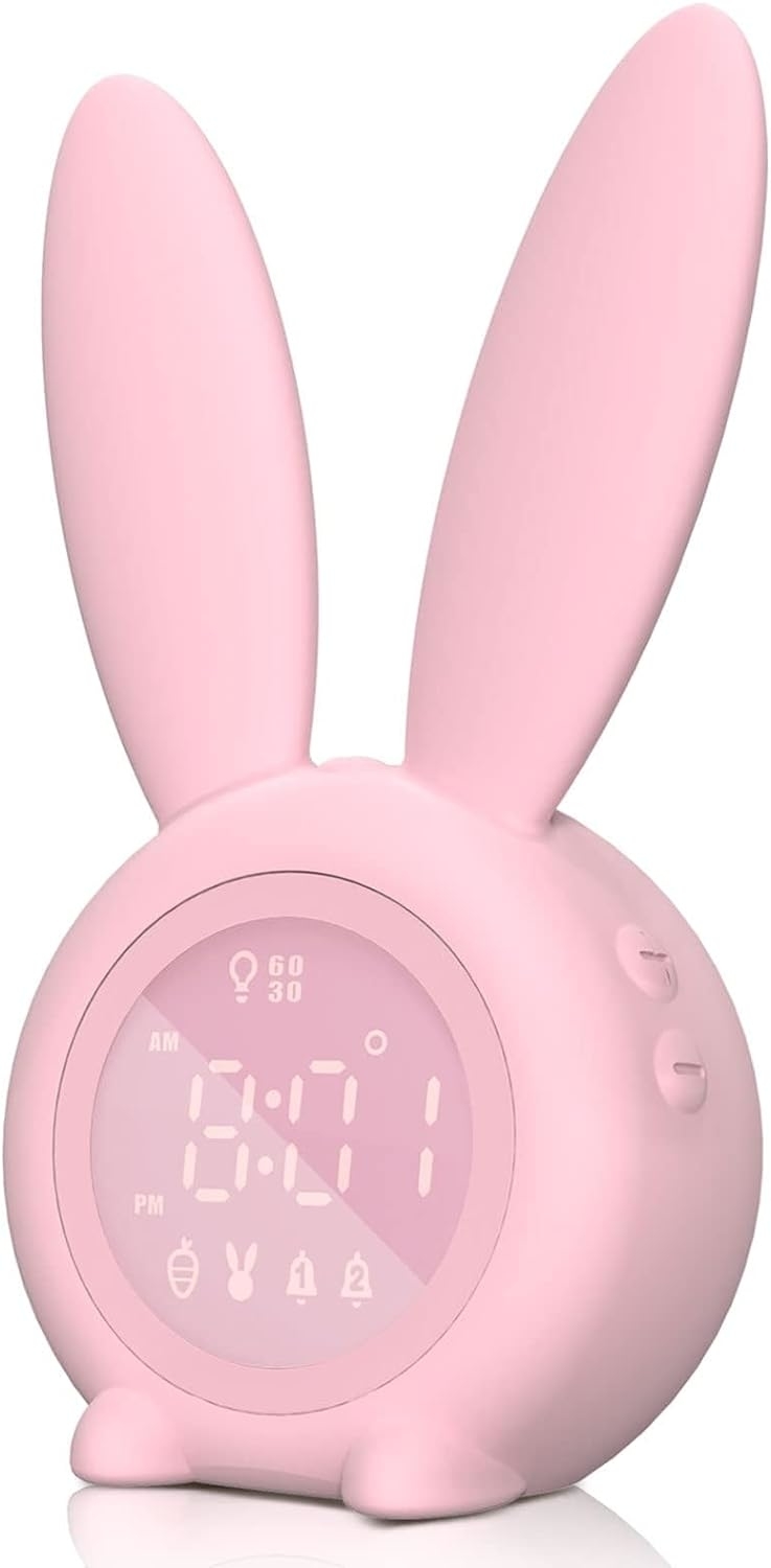 Pink bunny alarm clock