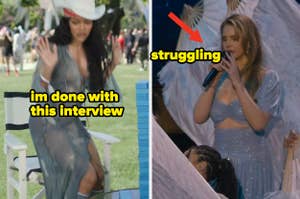 Teyana Taylor leaving an interview vs Lana Del Rey singing at Coachella 2024