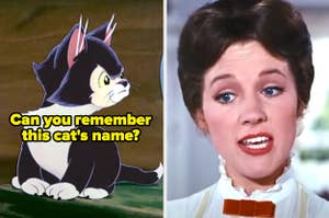 Figaro from "Pinocchio" and Julie Andrews in "Mary Poppins"