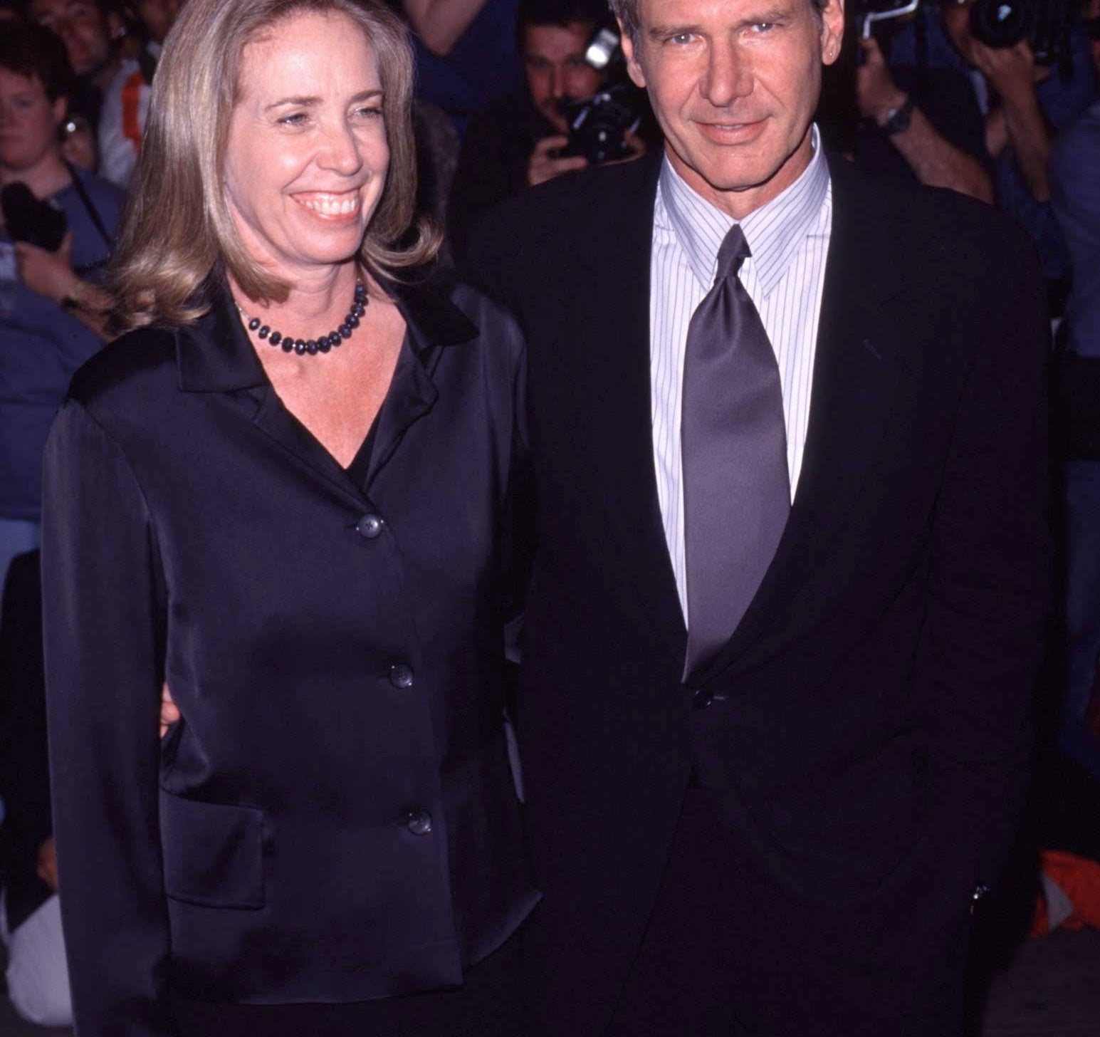 Actor Harrison Ford and his wife Melissa Mathison attend a benefit screening