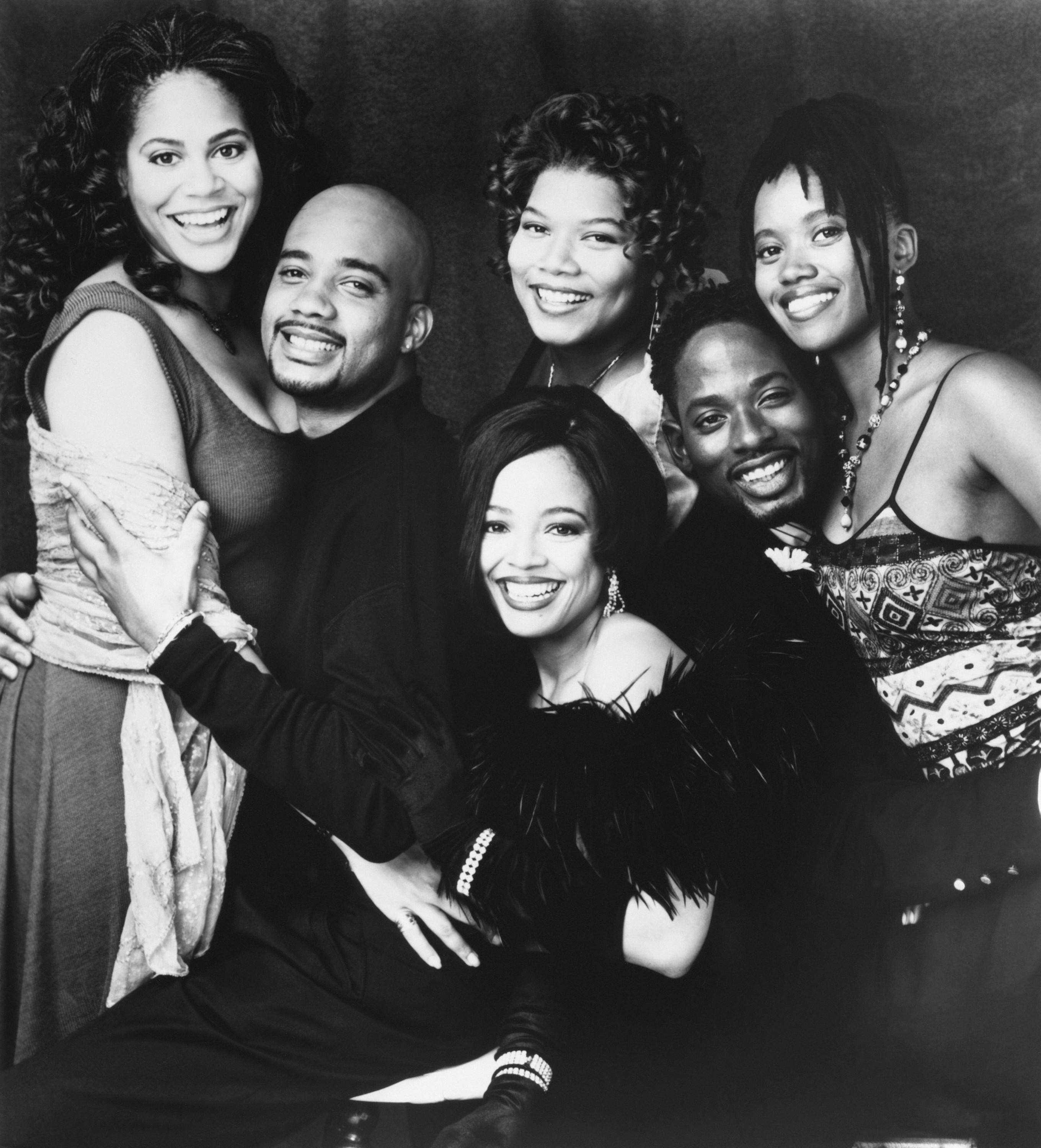 Group portrait of the &quot;Fresh Prince of Bel-Air&quot; cast smiling