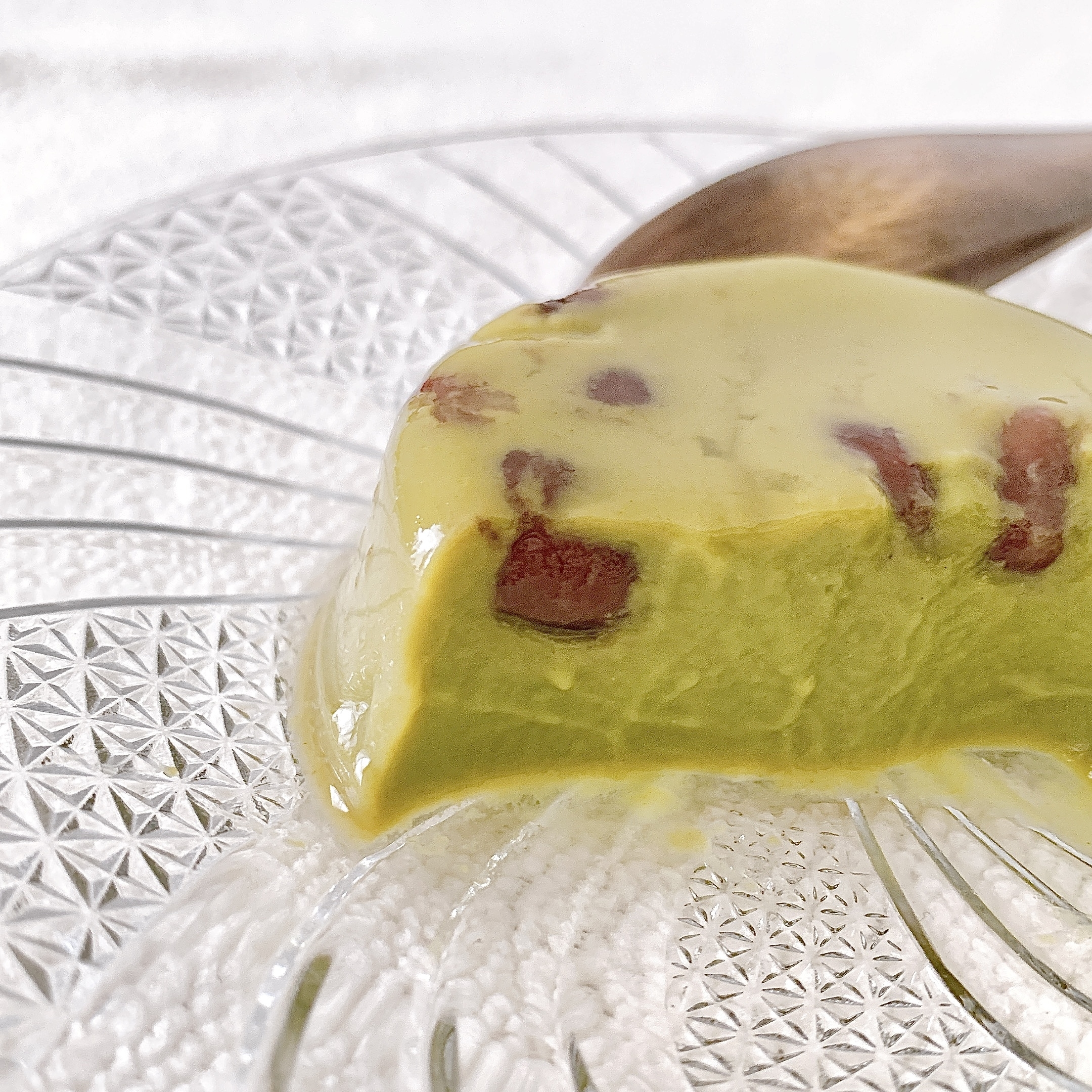 無印良品のおすすめのスイーツ「宇治抹茶と小豆のプリン」