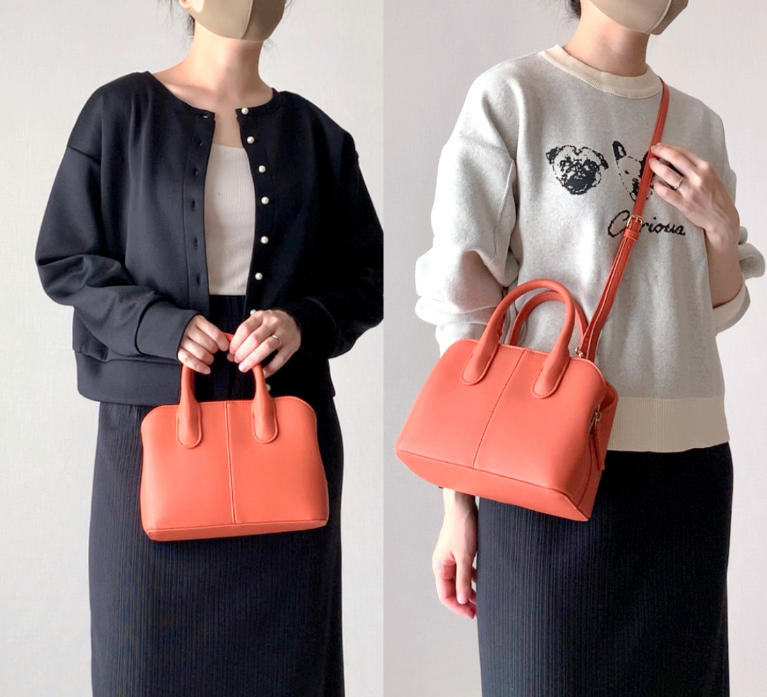 GUのおすすめファッションアイテム「ボストンスクエアショルダーバッグ+E」