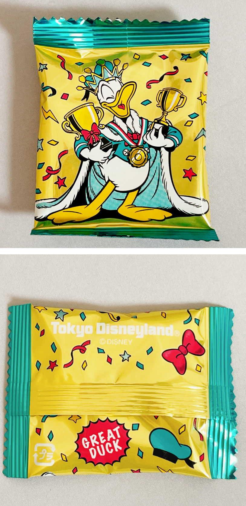 東京ディズニーランドのおすすめお土産「カラフルチョコレート 紙箱 ドナルド」