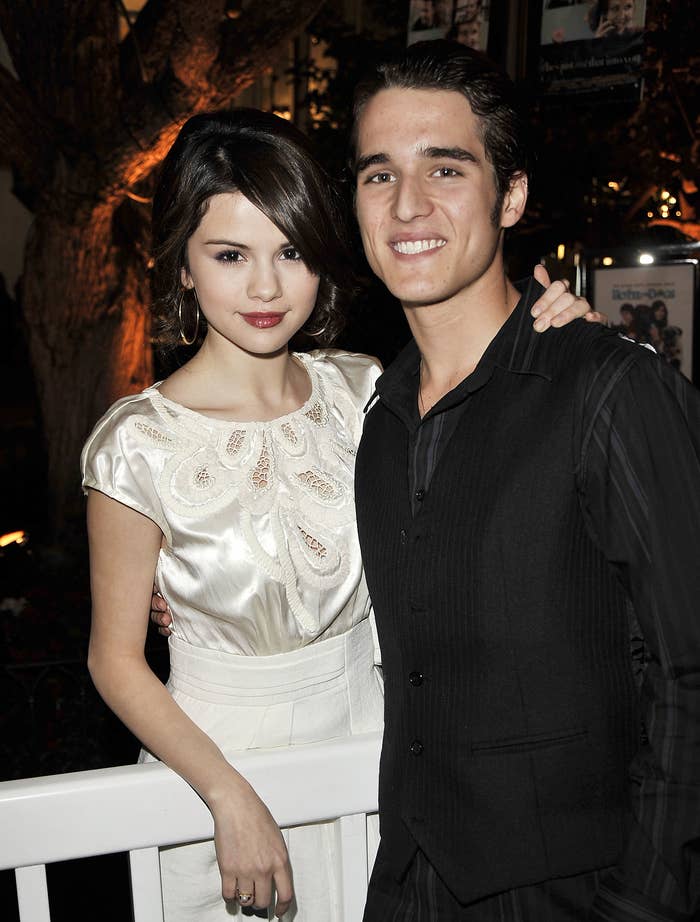 Daniel Samonas and Selena posing for a photo at an event