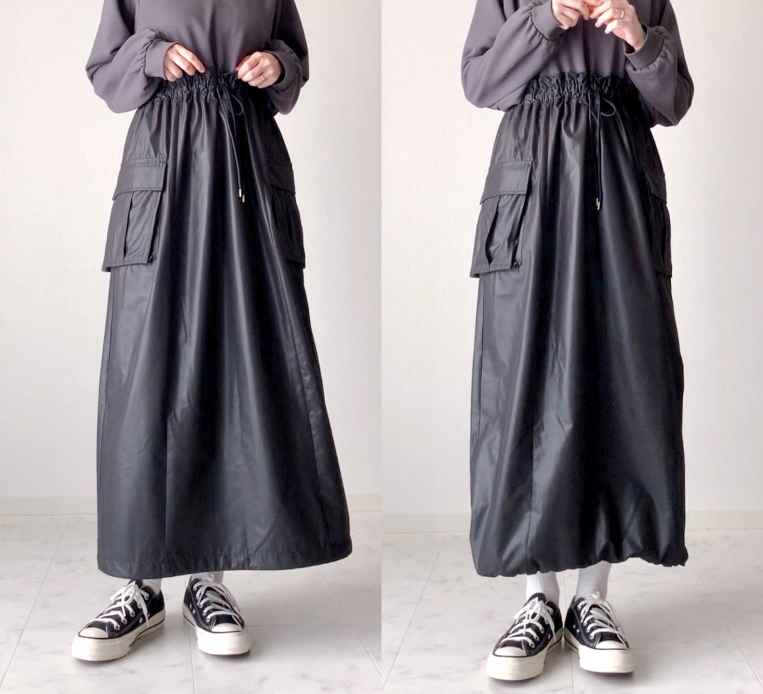 niko and(ニコアンド)のおすすめファッション「レザーライクドロストワンピース」