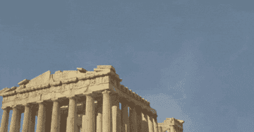 Vista del Partenón en la Acrópolis de Atenas, sin personas visibles