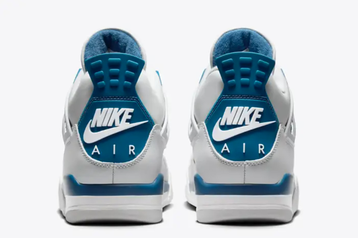 Rear view of a pair of Nike Air sneakers with prominent logos