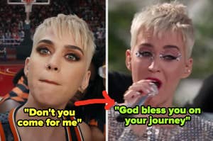 Katy Perry changed "Don't you come for me" to "God bless you on your journey"
