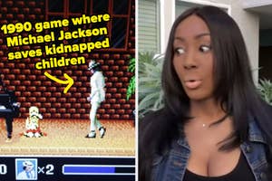1990 game where michael jackson saves kidnapped children with shocked reaction image