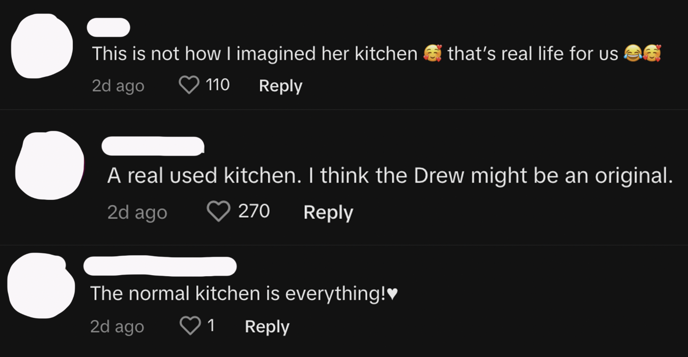 One person said, &quot;A real used kitche. I think the Drew might be an original&quot;