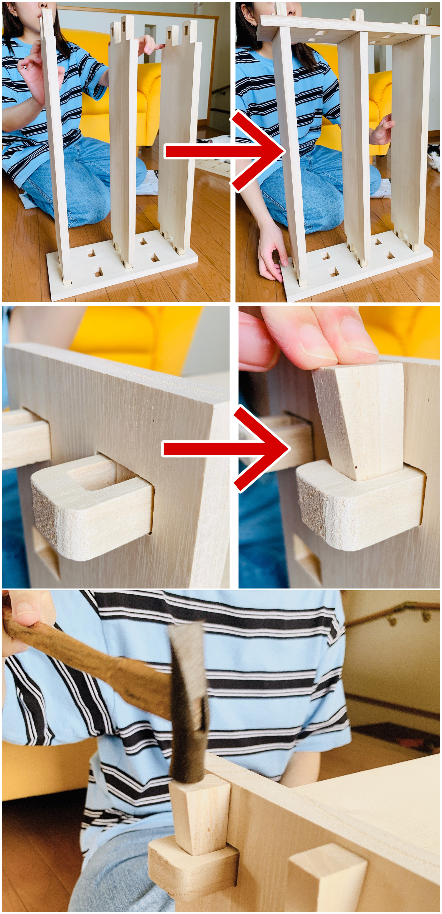 カインズのおすすめの収納アイテム「くさびラックセット 支柱ダブル 3段」