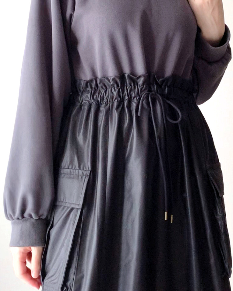 niko and（ニコアンド）のおすすめファッション「レザーライクドロストワンピース」